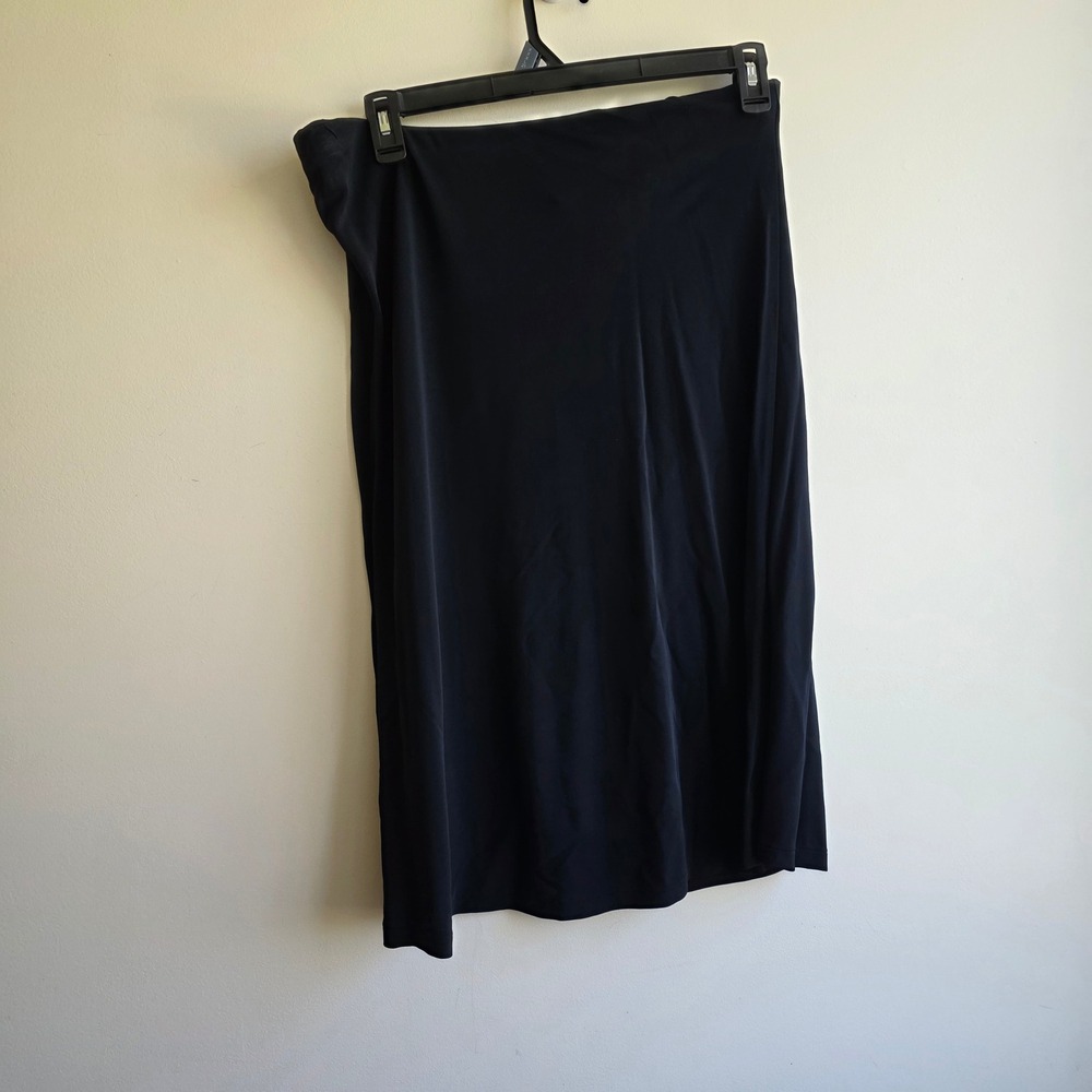 Lauren Ralph Lauren Vintage Black Flowy Midi Skirt Office XL Corporate Business
